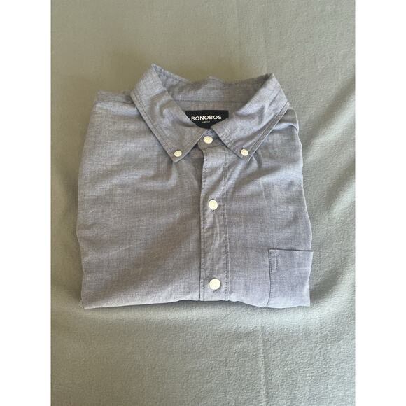 Lot Of 2 Bonobos Button LS Down Shirts (XL) Grey & Blue Check - Excellent Value - Picture 4 of 16